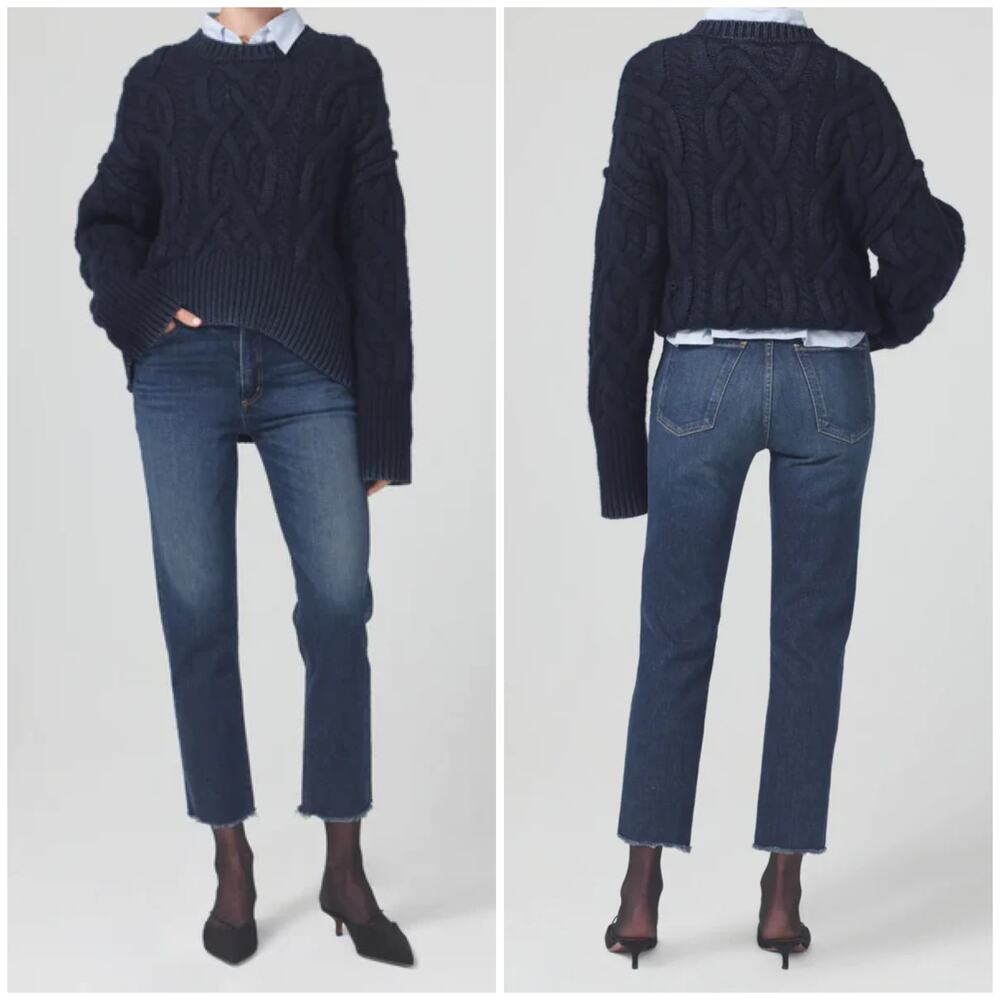 Citizens of Humanity Daphne Crop High Rise Stovepipe Jeans Trinket Wash